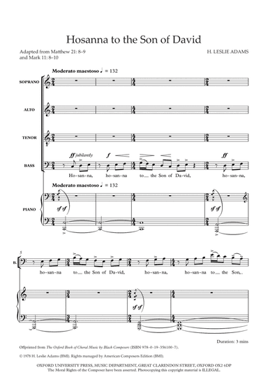 Hosanna to the Son of David