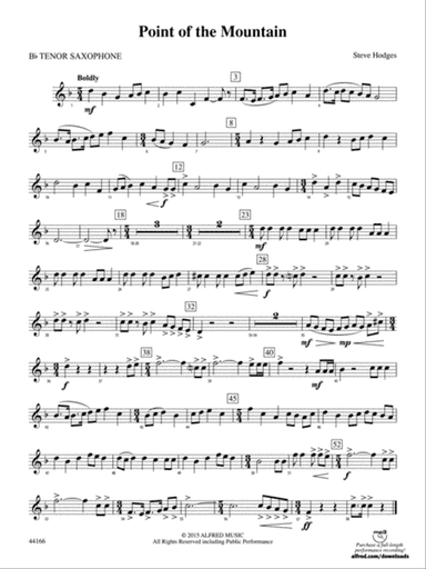 Point of the Mountain: B-flat Tenor Saxophone