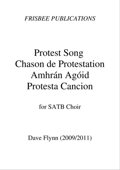 Protest Song - SATB