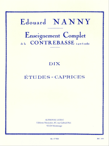 Dix Etudes-Caprices pour Contrebasse