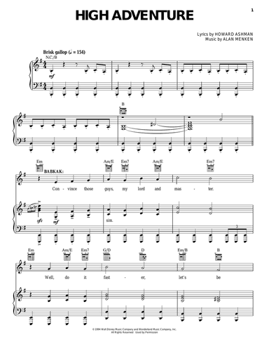 High Adventure (from Aladdin: The Broadway Musical)