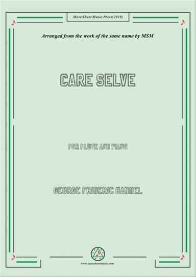 Handel-Care selve,for Flute and Piano