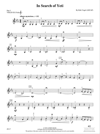 In Search of Yeti: Part 3 - Violin I