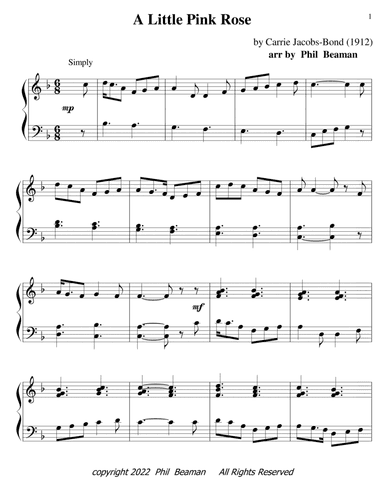 A Little Pink Rose - piano solo