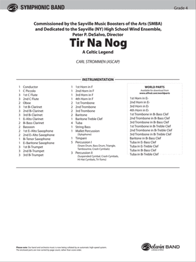 Tir Na Nog (A Celtic Legend): Score