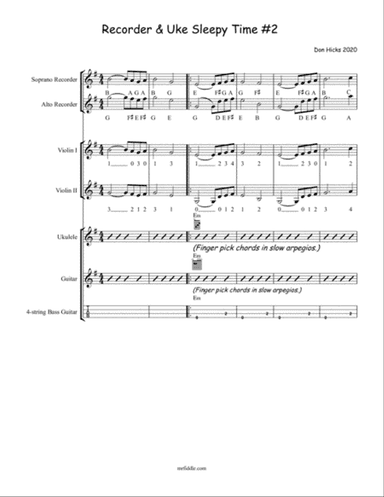 Recorder and Uke Sleepy Time #2