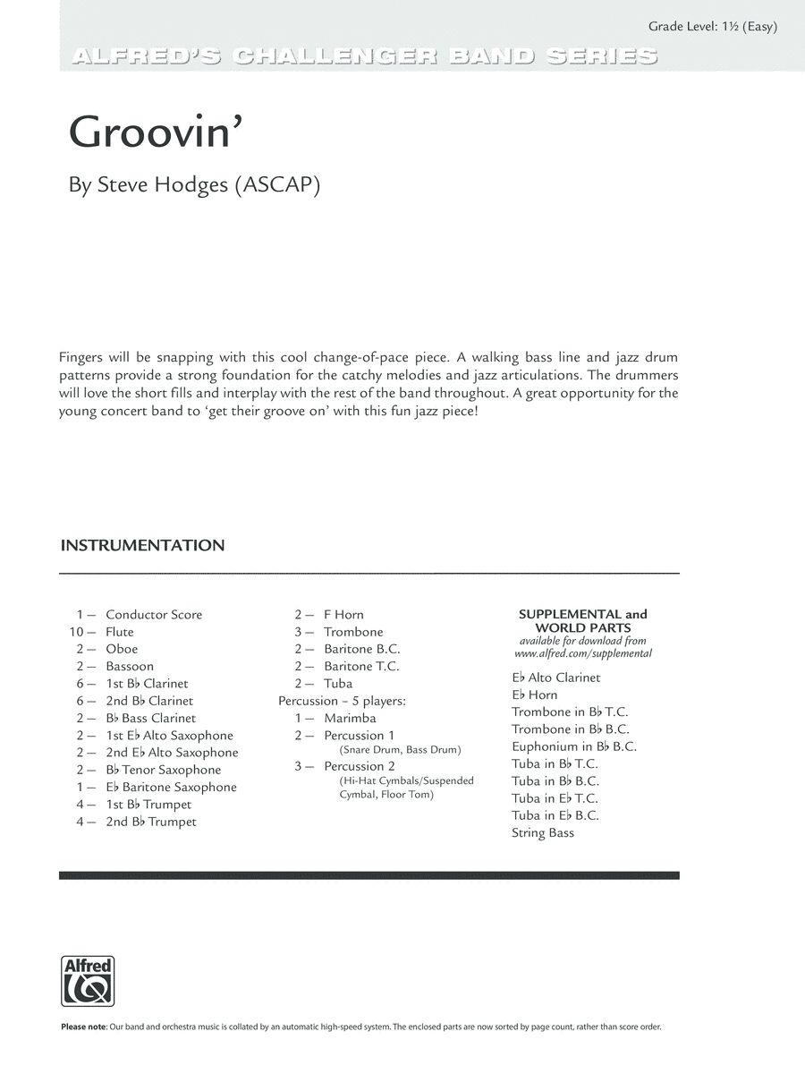 Groovin': Score