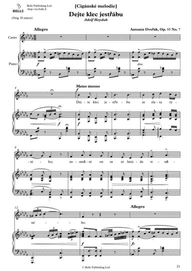 Dejte klec jestrabu, Op. 55 No. 7 (B-flat minor)