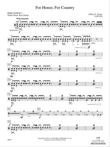 For Honor, For Country: 1st Percussion