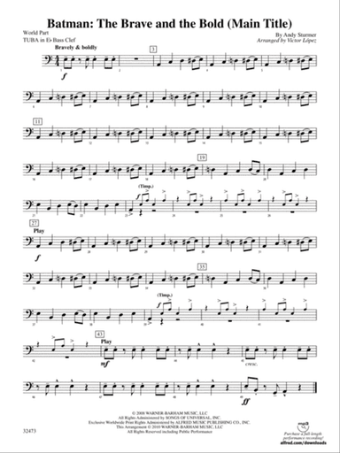 Batman: (wp) E-flat Tuba B.C.