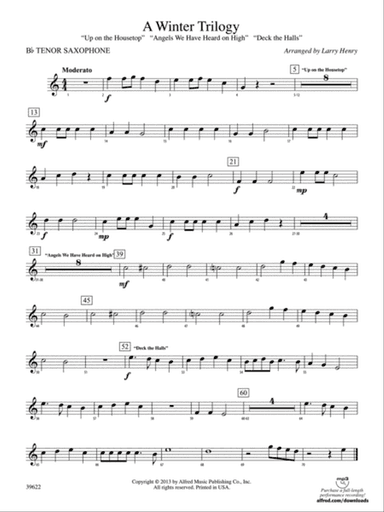 A Winter Trilogy: B-flat Tenor Saxophone