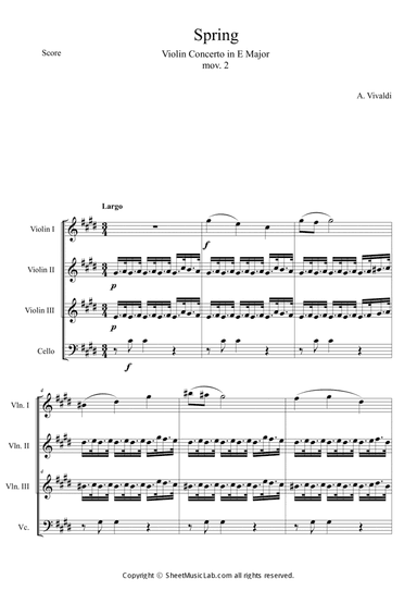 The Four Seasons: Spring 2nd Movement