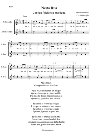 "Nesta Rua" - Brasilian folksong
