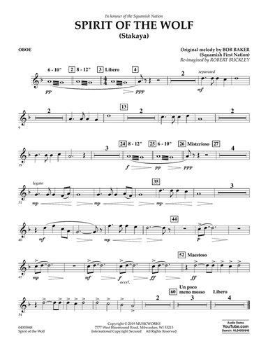 Spirit of the Wolf (Stakaya) - Oboe