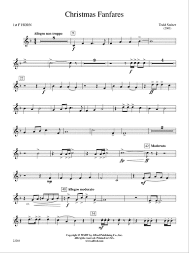 Christmas Fanfares: 1st F Horn