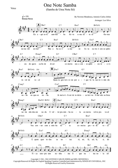 One Note Samba (samba De Uma Nota So)