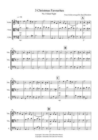 3 Christmas Favourites for String Trio