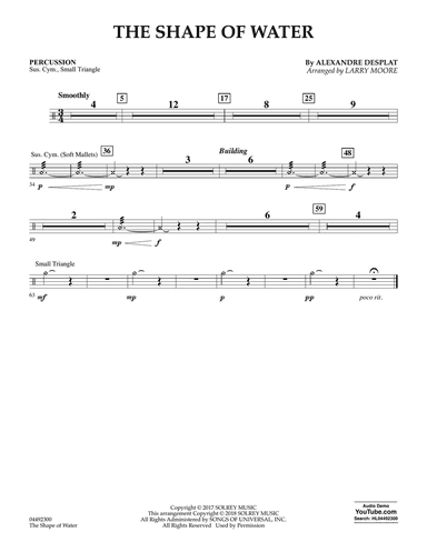 The Shape of Water (arr. Larry Moore) - Percussion