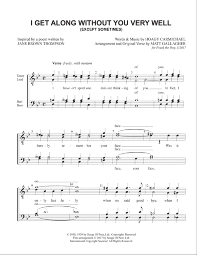 I Get Along Without You Very Well (except Sometimes)