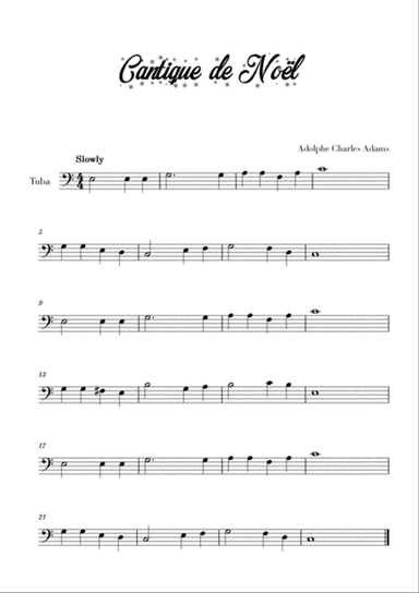 Cantique de Noël (for Tuba)