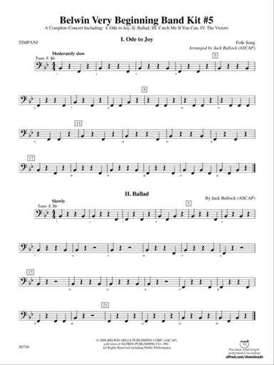 Belwin Very Beginning Band Kit #5: Timpani