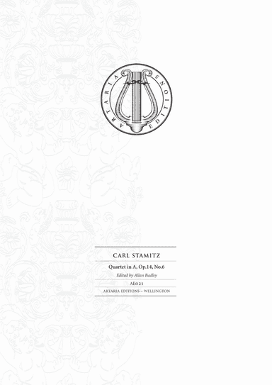 String Quartet in A major, Op. 14, No. 6 - Score Only