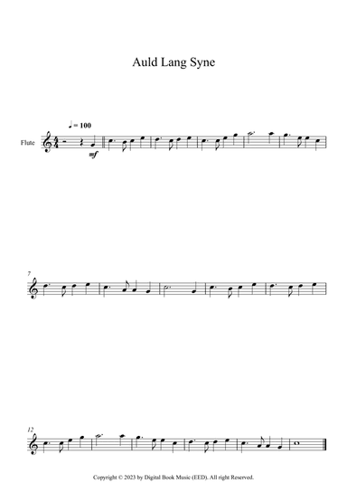 Auld Lang Syne (Flute)