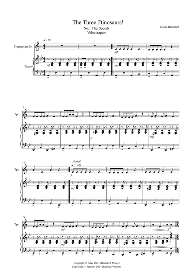 3 Dinosaur Pieces for Trumpet and Piano