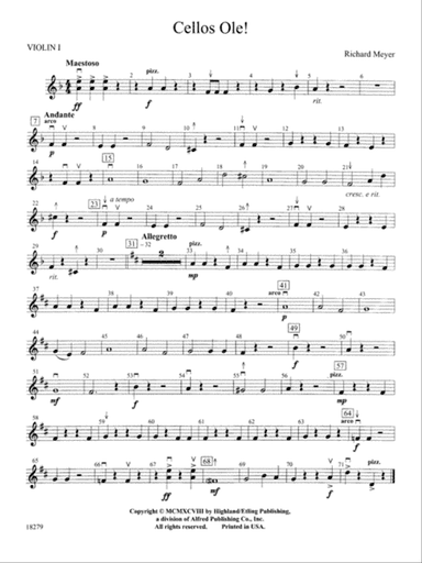 Cellos Ole!: 1st Violin