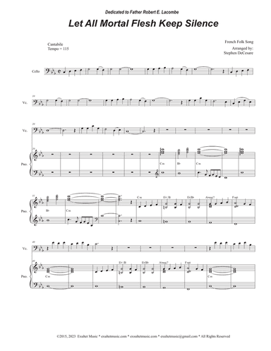 Let All Mortal Flesh Keep Silence (Cello solo and Piano)
