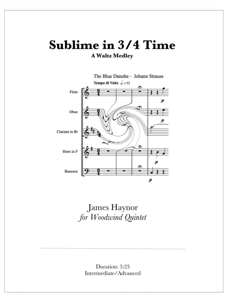 Sublime in 3/4 Time for Woodwind Quintet