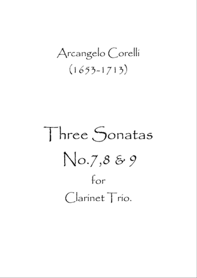 Three Sonatas No.7,8 & 9