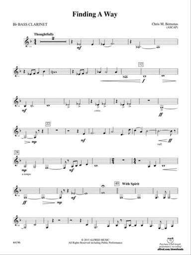 Finding a Way: B-flat Bass Clarinet