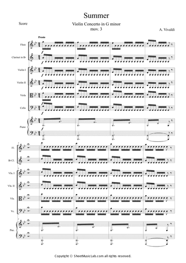 The Four Seasons: Summer 3rd Movement "Strom "