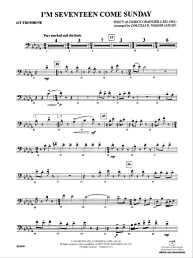 I'm Seventeen Come Sunday: 1st Trombone
