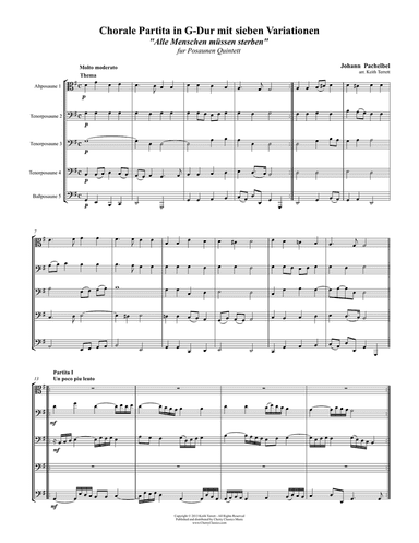 Chorale Partita with Seven Variations for Trombone Quintet