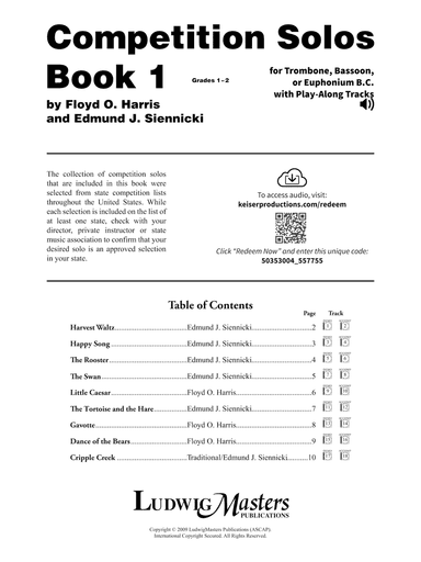 Competition Solos, Book 1 Trombone, Bassoon or Euphonium BC