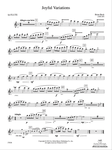 Joyful Variations: Flute
