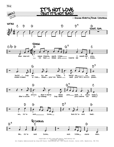 It's Not Love (But It's Not Bad)