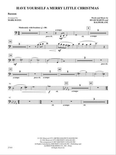 Have Yourself a Merry Little Christmas: Bassoon