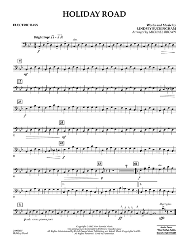 Holiday Road (from National Lampoon's Vacation) (arr. Michael Brown) - Electric Bass