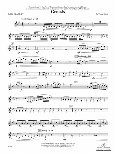 Genesis: 2nd B-flat Clarinet