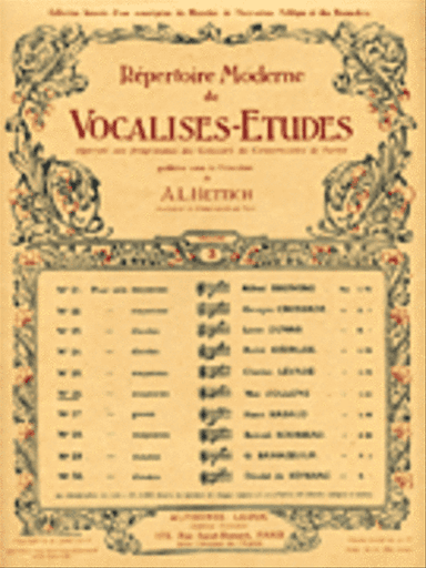 Repertoire Moderne de Vocalises-Etudes