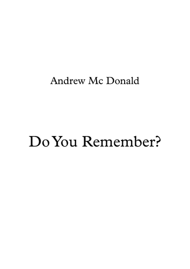Do You Remember?