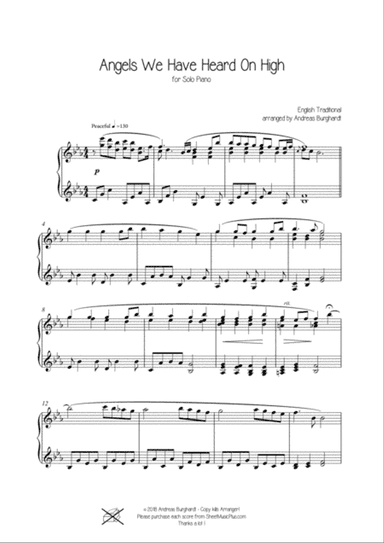 Angels we have heard on high (Christmas Piano Solo)
