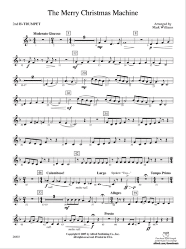 The Merry Christmas Machine: 2nd B-flat Trumpet