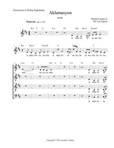 Aklamasyon (SATB)
