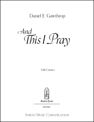 And This I Pray