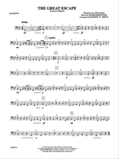 The Great Escape March: Bassoon