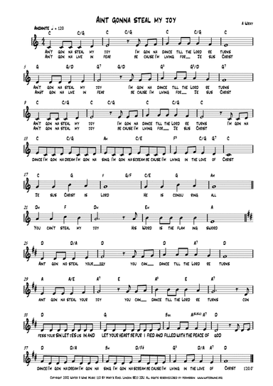 Ain't gonna steal my joy